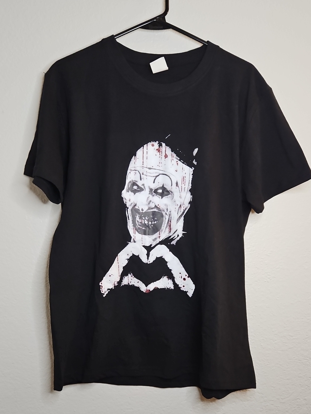 Black Horror Clown Graphic Short Sleeve Tee